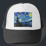 Impressionism Vincent Van Gogh Starry Starry Night Trucker Hat<br><div class="desc">Looking for fine art, fine gallery art, or gallery art? You've come to the right place. Impressionism Vincent Van Gogh Starry Starry Night Meaning Famous Visual Arts Design features a great example of expressionism artwork. This Impressionism Vincent Van Gogh Starry Starry Night Meaning Famous Visual Arts Design reflects the essence...</div>