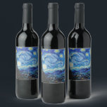 Impressionism Vincent Van Gogh Starry Starry Night Wine Label<br><div class="desc">Impressionism Vincent Van Gogh Starry Starry Night Meaning Famous Visual Arts Design features a great example of expressionism artwork. This Impressionism Vincent Van Gogh Starry Starry Night Meaning Famous Visual Arts Design reflects the essence of the artist and the time period created in. Perfect for art enthusiast of all ages,...</div>