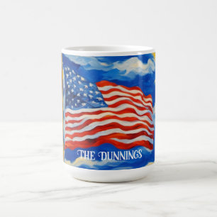 Impressionist American Flag  Coffee Mug
