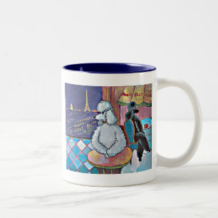 Impressionist Art Poodles Paris Cafe Mug Cup