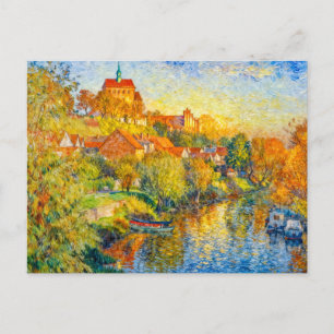 Impressionist Autumn View of Havelberg Cathedral w Postcard