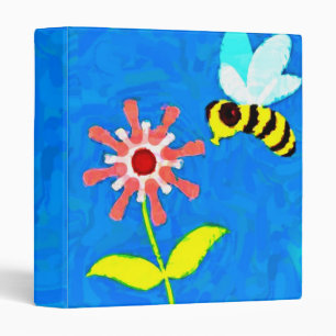 Impressionist Bumble Bee and Flower Binder