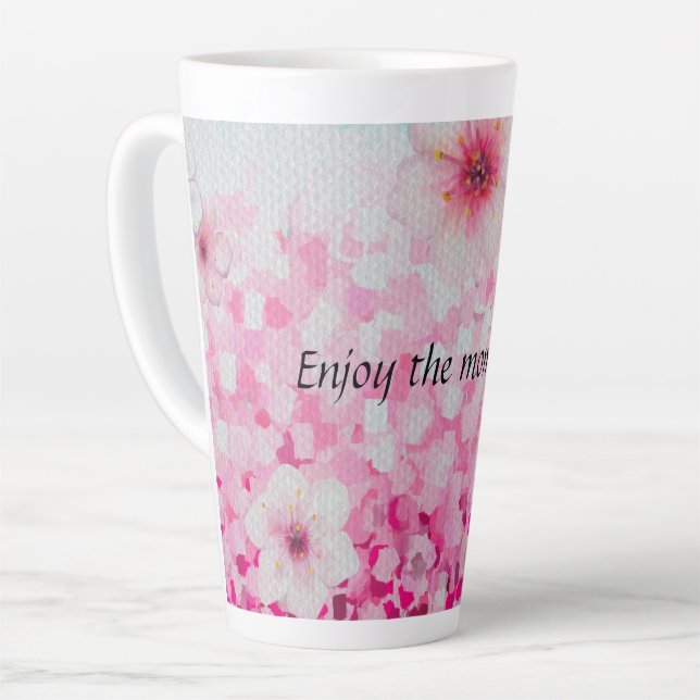 Impressionist cherry blossoms   latte mug (Left Angle)
