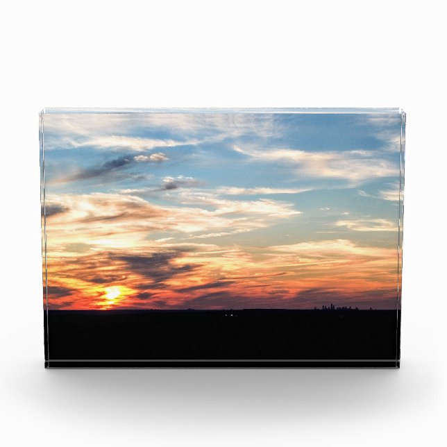 Impressionist Cleveland Sunset Photo Block (Front)