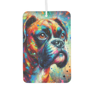 Impressionist Colourful Pop Art Boxer Dog Painting Air Freshener
