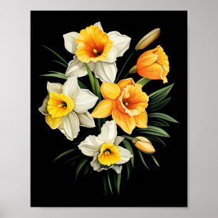 Impressionist Daffodils Easter Long Sleeve  Poster