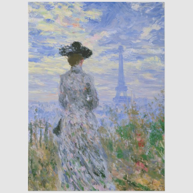 Impressionist Eiffel Tower Decoupage Tissue Paper (Front)