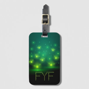 Impressionist Fireflies Monogram Luggage Tag