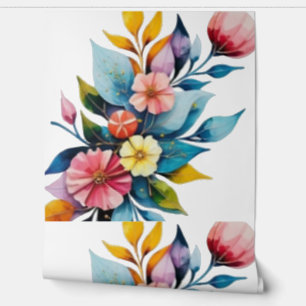 impressionist flowers watercolors wallpaper