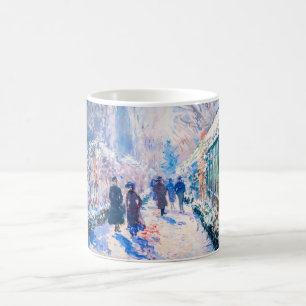 Impressionist Garden Art Mug Winter Pathway Scene