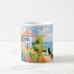 Impressionist Garden by the Sea – Coastal Flowers Coffee Mug