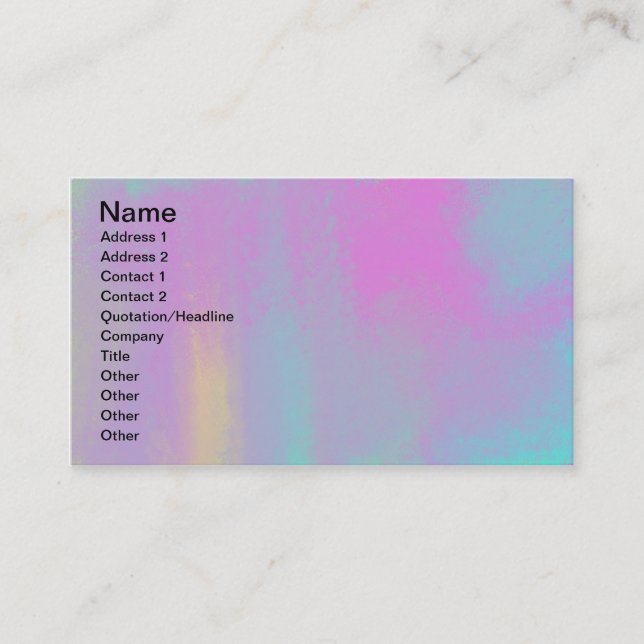 Impressionist Lake Business Card (Front)