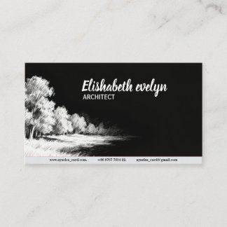 Impressionist Lines - Landscape g432 Business Card