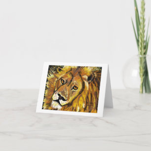 Impressionist Lion notecard