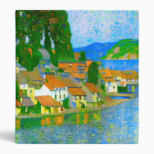 Impressionist Mediterranean Village by the Sea Binder