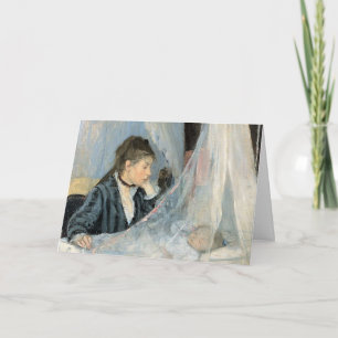 Impressionist Mother Watching Child's Sleep Card
