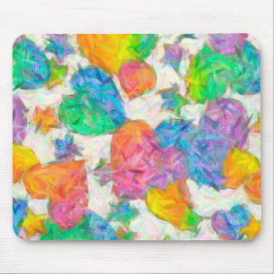 Impressionist Pastel Valentine Hearts Mouse Pad