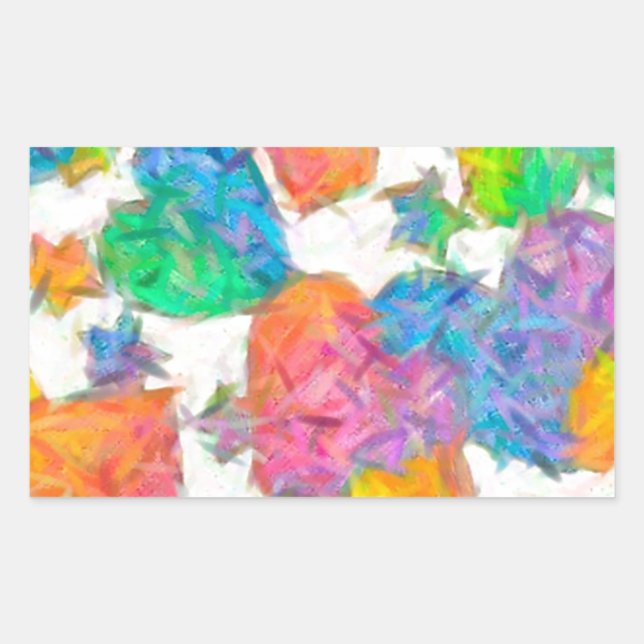 Impressionist Pastel Valentine Hearts Sticker (Front)