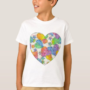 Impressionist Pastel Valentine Hearts T-Shirt