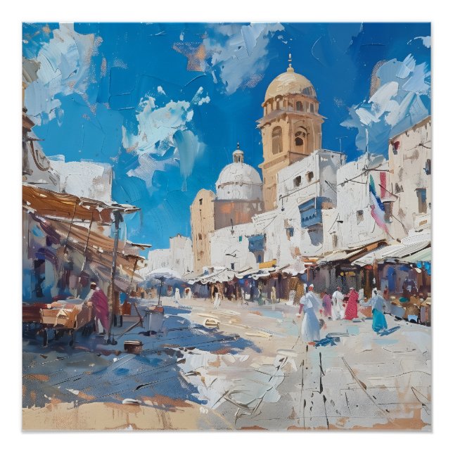 Impressionist picture of Tunesia Poster (Front)