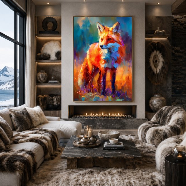 Impressionist Red Fox Wildlife Painting Poster (Creator Uploaded)
