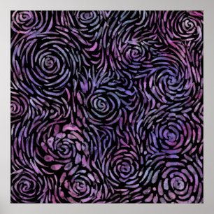 Impressionist roses poster