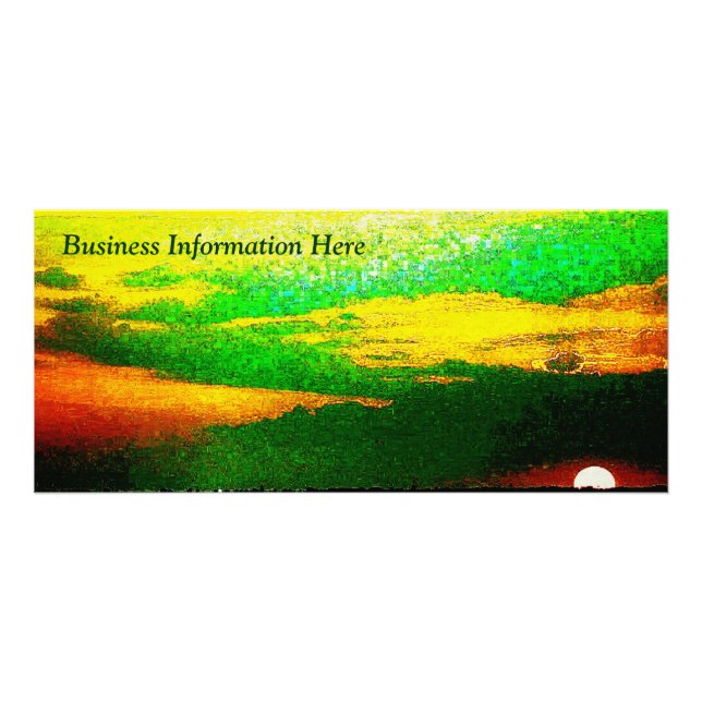 Impressionist Sunset From Sea Business Rack Card (Front)