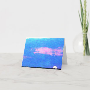Impressionist Sunset From Sea Note Card