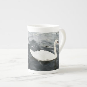 Impressionist Swan Bone China Mug