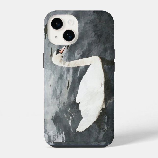 Impressionist Swan iPhone Case (Back)