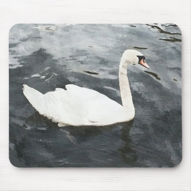 Impressionist Swan Mouse Pad (Front)