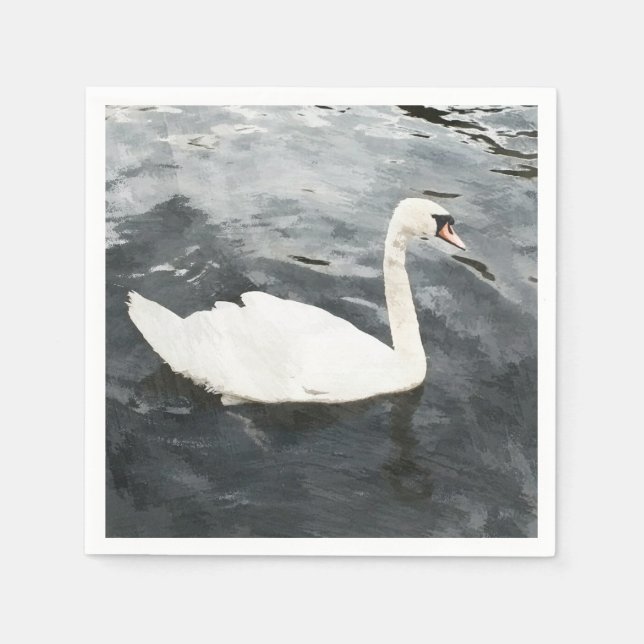 Impressionist Swan Napkin (Front)