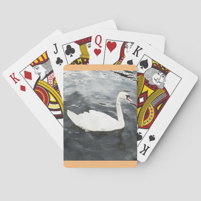 Impressionist Swan Playing Cards (Back)