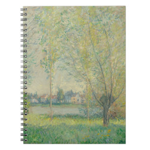 Impressionist Village Landscape Spiral Notebook