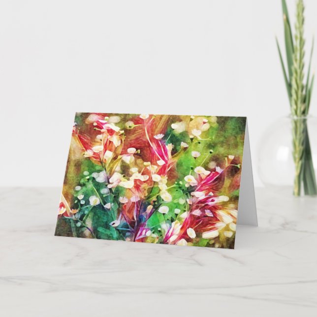 Impressionist Wild Flowers Note Card (Front)