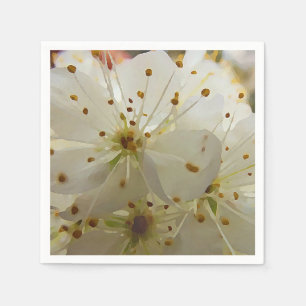 Impressionist Wild Plum Blossoms Floral Decoupage Napkin