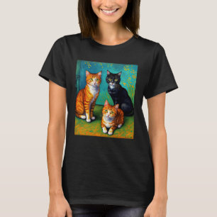 Impressionistic Cat Impressionism Cats Painting Ca T-Shirt