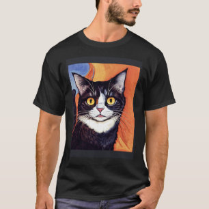 Impressionistic Cat Screaming Impressionism Cats T-Shirt