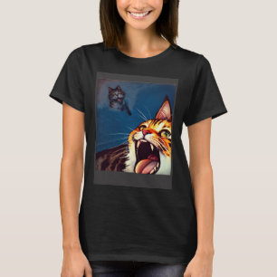 Impressionistic  Cat Screaming Impressionism Cats T-Shirt