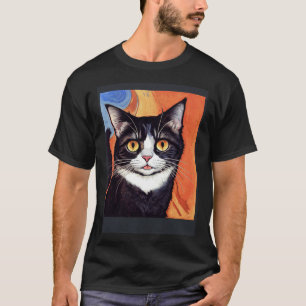 Impressionistic Cat Screaming Impressionism Cats T-Shirt