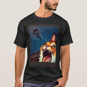 Impressionistic Cat Screaming Impressionism Cats T-Shirt