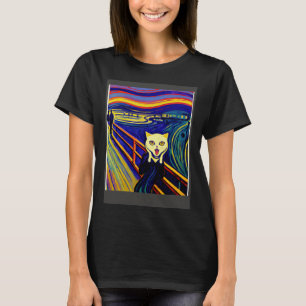 Impressionistic Cat Screaming Impressionism Cats T-Shirt