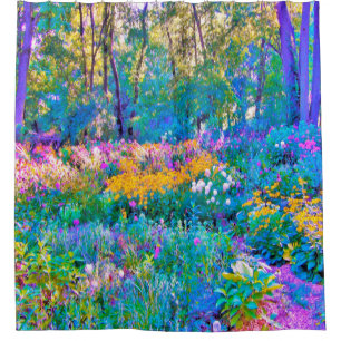 Impressionistic Colourful Garden Landscape Flowers