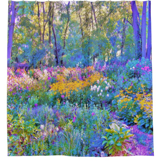 Impressionistic Colourful Garden Landscape Flowers (Front)