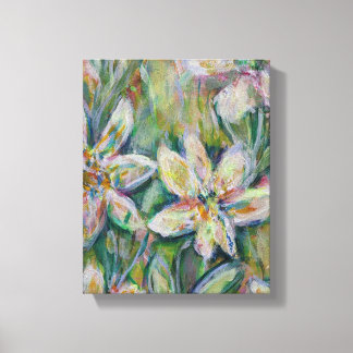 Impressionistic Floral Painting Canvas 8"x10"x2.5"