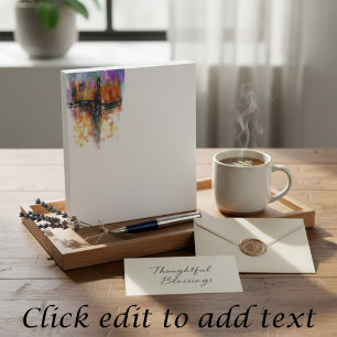 Impressionistic grunge cross notepad