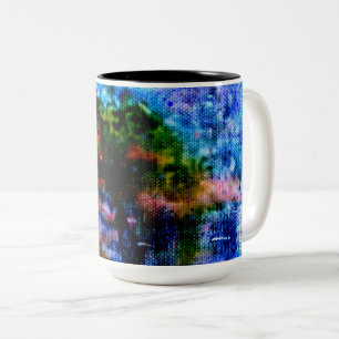 Impressionistic landscape painting  Two-Tone coffee mug