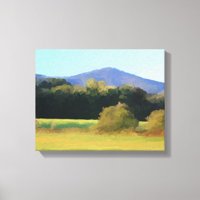 Impressionistic Landscape White Mountains Canvas Print (Front)