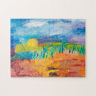 Impressionistic Landscape with Pond