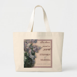 Impressionistic Lilacs - Bride Bridal Jumbo Tote